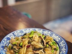 抱腌菜炒毛豆-兰边碗(鼓楼店)