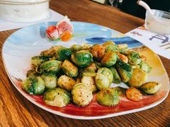 孢子甘蓝煎虾仁-甜阿姨·天台花园私房菜(万松园店)