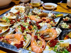 葱油海鲜大拼盘-阿军排档·烧烤
