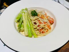 芦笋虾仁白汁意面-静香HOUSE·全时段融合餐厅(七星欢乐颂店)