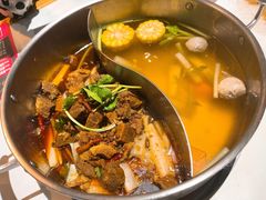 秘制鲜牛腩鸳鸯锅-今日炊牛·潮汕牛肉火锅(华采天地店)