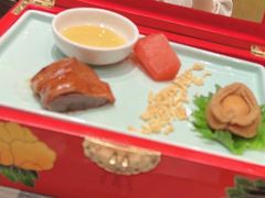 20年新会陈皮鲍鱼拼烧鹅-江上荟·创意中国菜(绿地缤纷城店)