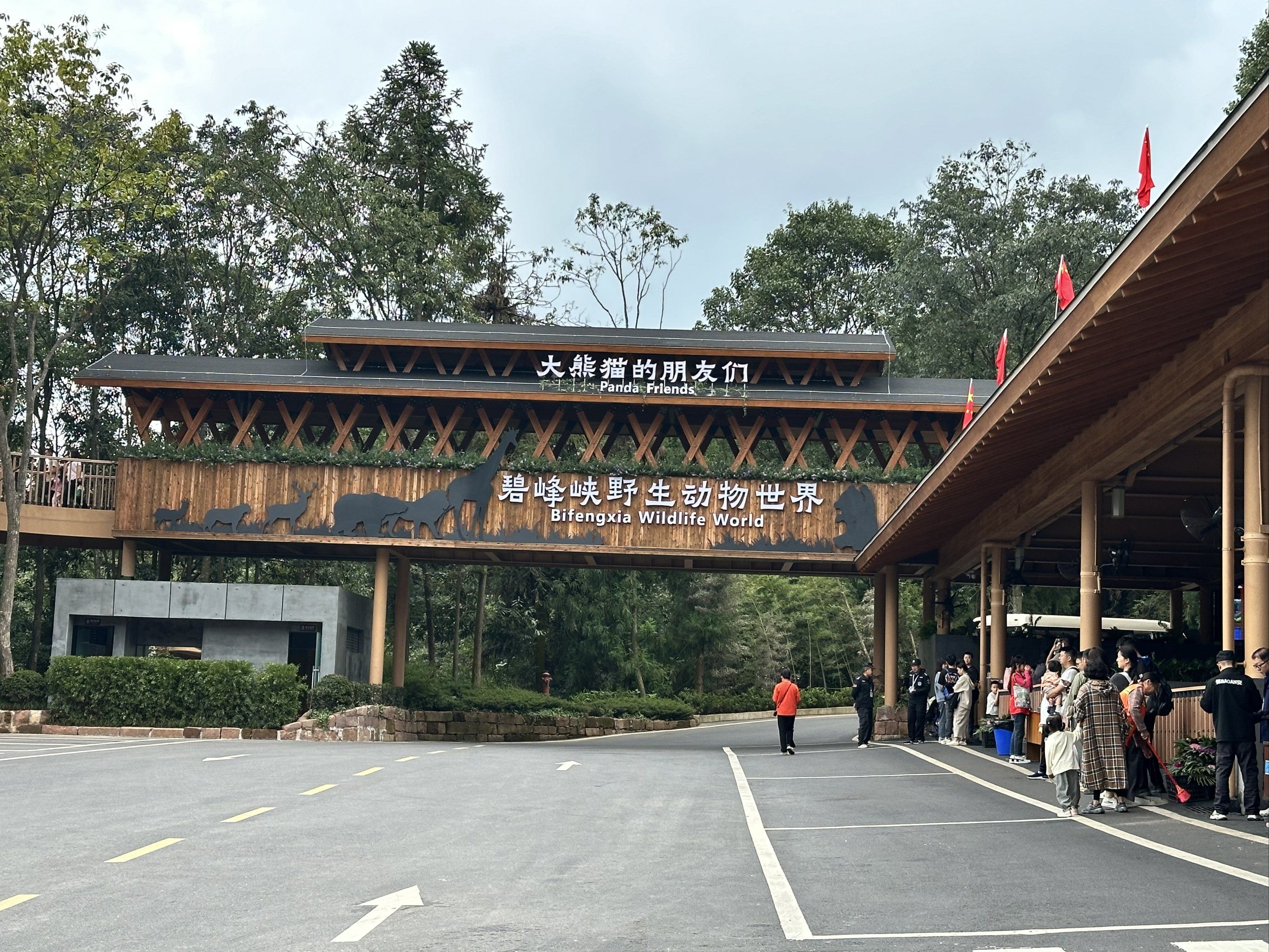 人可是太太太多了,去碧峰峡景区a一路上都在堵车.结果车还没开到景区