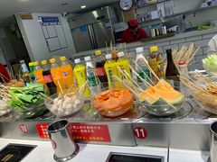 自助调料区-百品聚旋转火锅(万德庄店)
