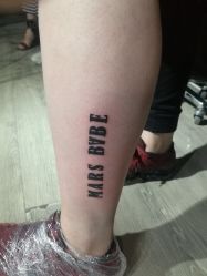 腿部-怪咖纹身刺青