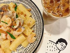 蛤蜊鲜虾粗管面-潮一不贰·法式甜品·生日蛋糕·西式简餐(外滩店)