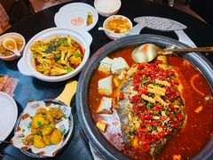 绝绝紫苏牛蛙烤鱼-探鱼·鲜青椒爽麻烤鱼(广州欣荣广场店)