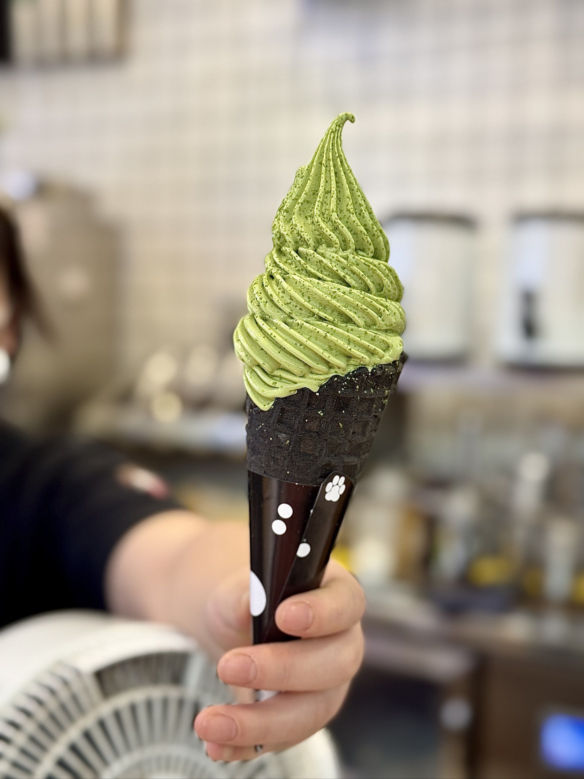 每次都会来买这个抹茶冰淇淋吃