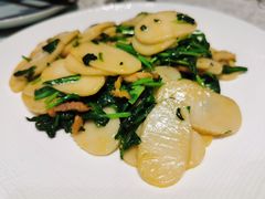荠菜炒年糕-钱塘花园·宁波菜