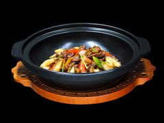 福晋姜葱攒熘牛展-御仙都北京菜馆·烤鸭店(双井店)