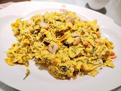 龙须菜蚬肉炒鸡蛋-添福来墨鱼饺子 · 海鲜东北菜(泡崖店)
