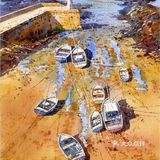 水彩下的静谧水乡村落惹人爱[加油]