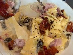 培根蘑菇手工宽面-ROAST coffee & eatery