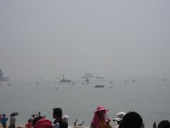 海上的船-白城沙滩