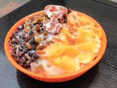 芒果红豆炼乳刨冰-喜来顺大铜锅涮羊肉(平江道店)