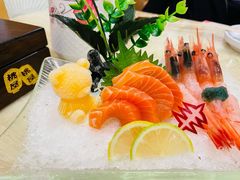 甜虾挪威三文鱼刺身双品-桃屋日本料理(清华科技园店)