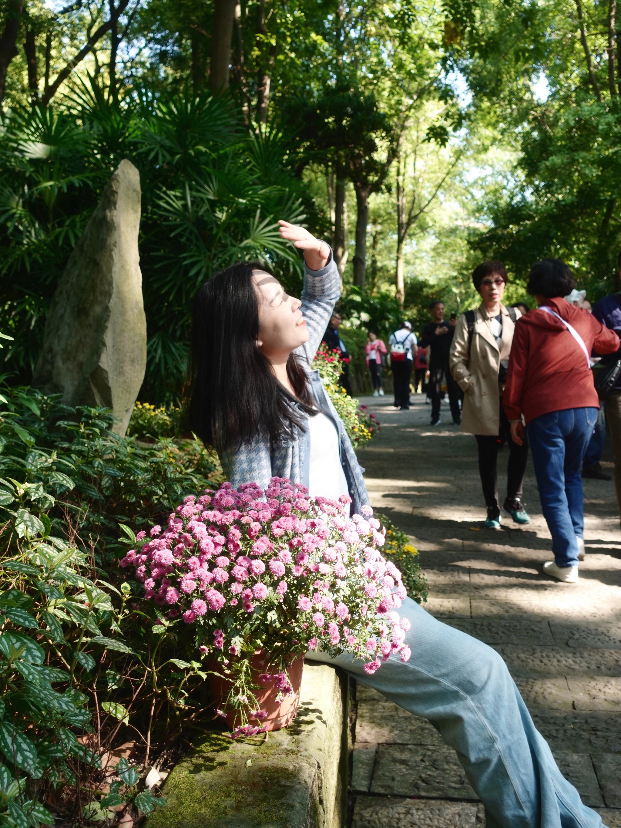 鹅岭公园赏花图片