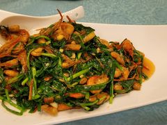 韭菜炒河虾-明仕度假山庄-中餐厅