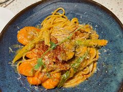 芝士蘑菇鲜虾意大利面-BE BRIGHT KITCHEN(正佳广场店)