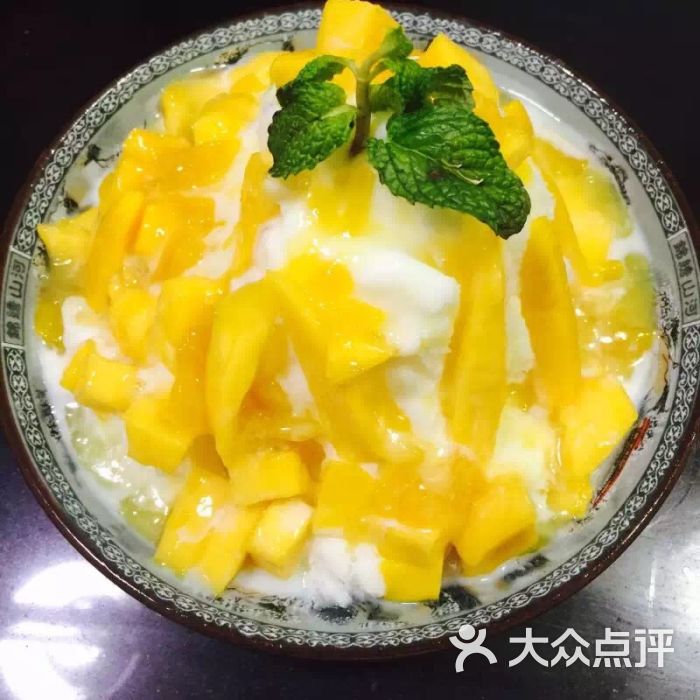 实惠刨冰坊黄桃雪奶配盘图片 - 第5张