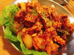 鱿鱼炒五花肉-富乐满韩国正宗炸鸡韩国料理(虹泉路店)