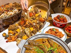 -东来菜馆•手抓海鲜家常菜•海鲜锅贴(鸽子窝店)