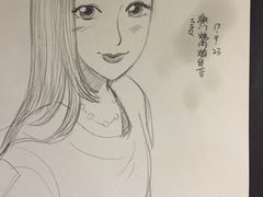 给客人画的卡通形象-獨門烤肉(开发区店)