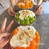 汕头的汕头的！！会流心的柿子冰啊啊啊🥺