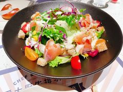 熏三文鱼凯撒沙拉配马斯卡朋芝士-雪龍のkitchen