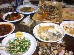 -东来菜馆•手抓海鲜家常菜•海鲜锅贴(鸽子窝店)