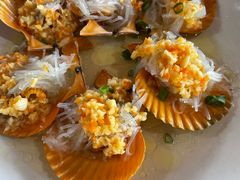 蒜蓉粉丝蒸扇贝-蓝湾碧波·老字号·疍家非遗海上餐厅