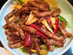 沙茶牛柳-宝轩渔府·老字号海鲜·正宗津菜(水上店)