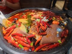毛血旺烤鱼-探鱼·鲜青椒爽麻烤鱼(天河优托邦店)
