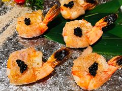 藤原鱼子酱烤明虾-藤原布二·八佰善会席料理(奥体店)