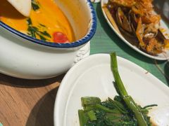 秘制虾酱炒空心菜-帕蓝·暹罗料理(大学路店)