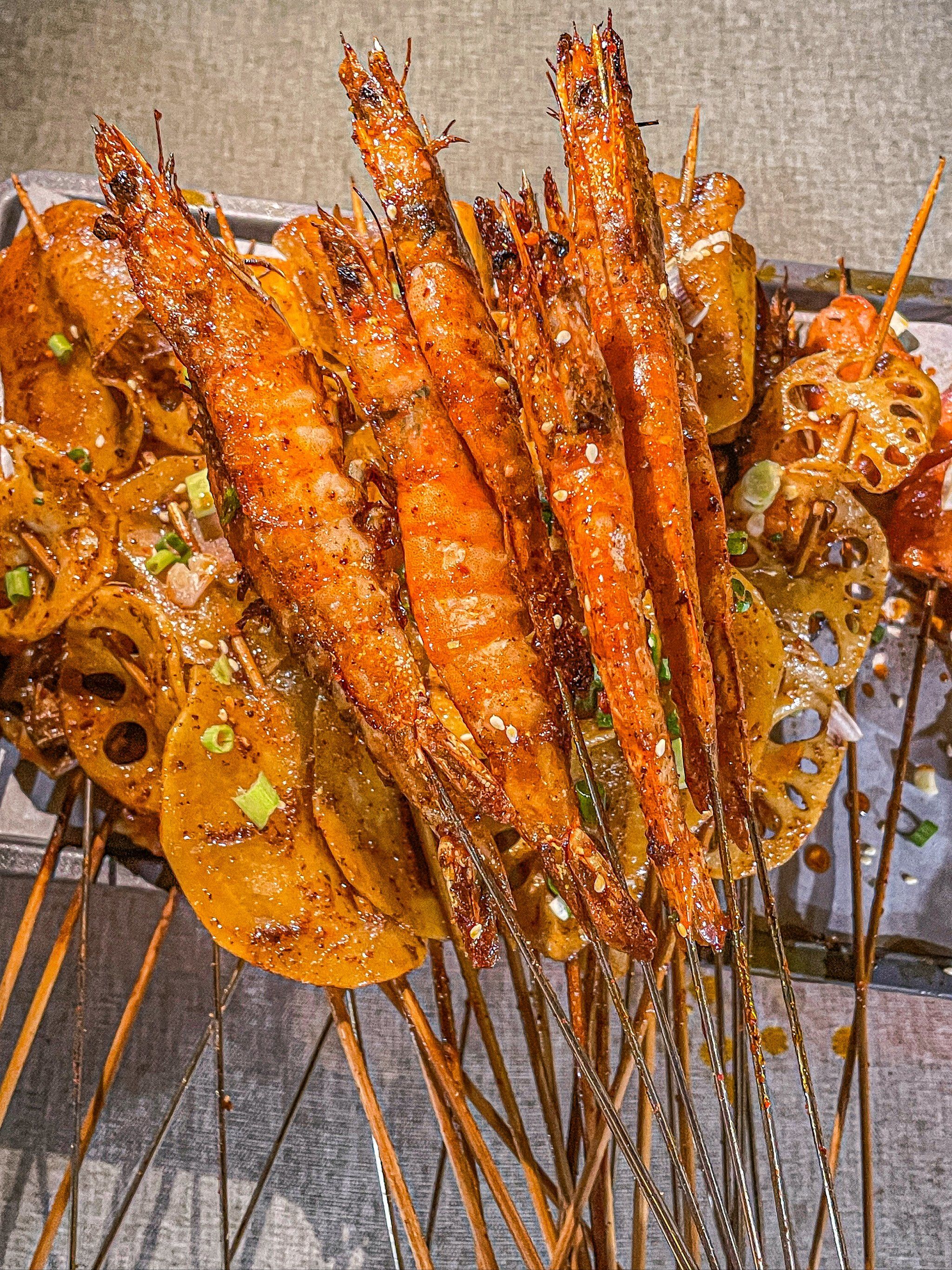 家人们,一块钱的烤大虾吃过吗❗️❗️❗️