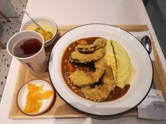 炸玉米片南瓜咖喱蛋包饭-池奈·日式咖喱蛋包饭(赛高店)