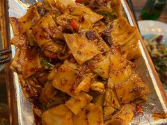 鱼香肉丝炒面片-阿记烧烤(英达路店)