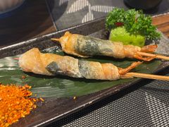 烤紫苏鸡皮虾-品米斗·精致料理(浦东禹悦汇店)