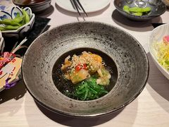 土佐醋风味鮟鱇鱼肝配芥末海螺-滩万日本料理Nadaman(国贸大酒店)