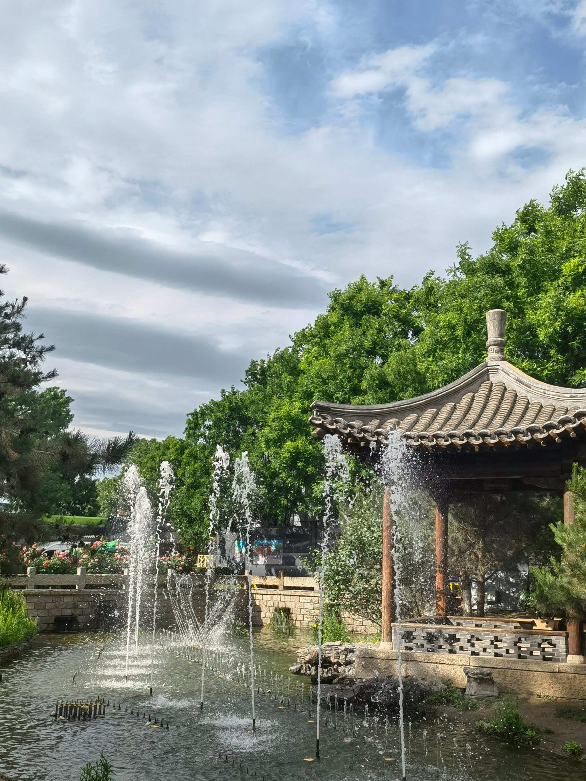 三里河公园的四季都很美,夏天因为树多有水