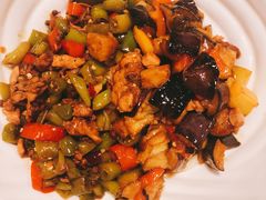 茄子肉丁小公鸡双拼拌面-文三里屯面馆(三里屯店)