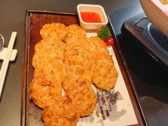 铁板手工鲜虾饼-湯記傳菜