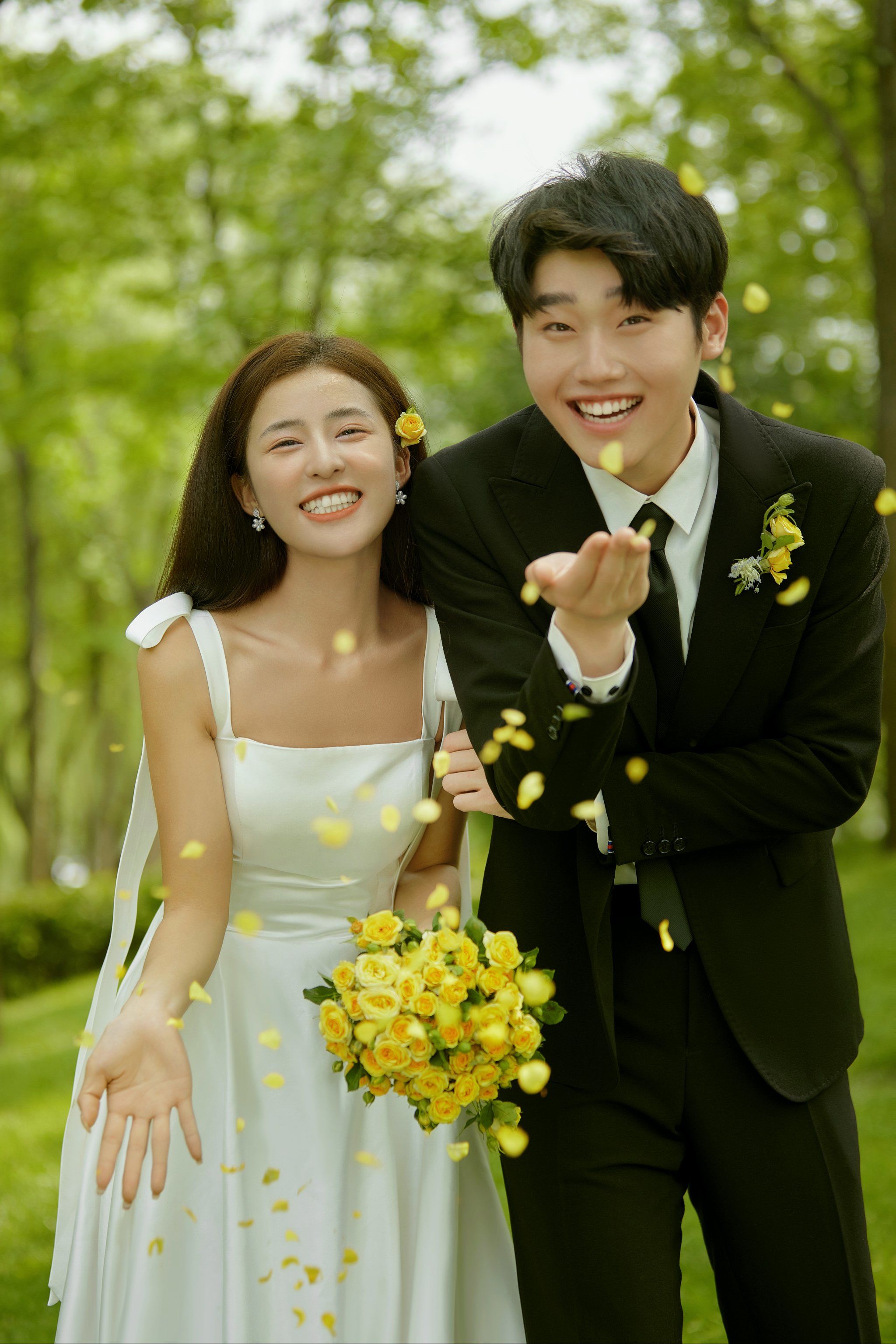 清新森系婚纱照