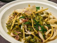 宁波雪菜烧小鱿鱼-朴墅(西湖青芝坞店·杭帮菜·家宴.14年的店)
