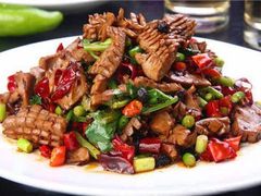 口水鸡，清炒虾仁，农家蒸三咸，玉米烙，炝爆腰花，松鼠桂鱼-德福兴(苏站路店)