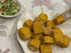 炸普宁豆干配韭菜盐水-盛中钰广味小馆