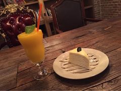芒果冰乐+榴莲千层糕-印咖啡IN COFFEE(红旗街店)