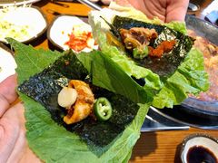 紫苏叶-红辣椒八爪鱼特色韩国料理