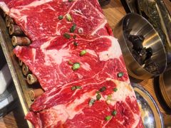 雪花蜜汁牛板腱蘸秘制汁-首尔朴宝·炭火烤肉(五角场店)